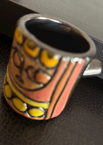 Renkli Desenli Seramik Fincan Seti - Görsel 3