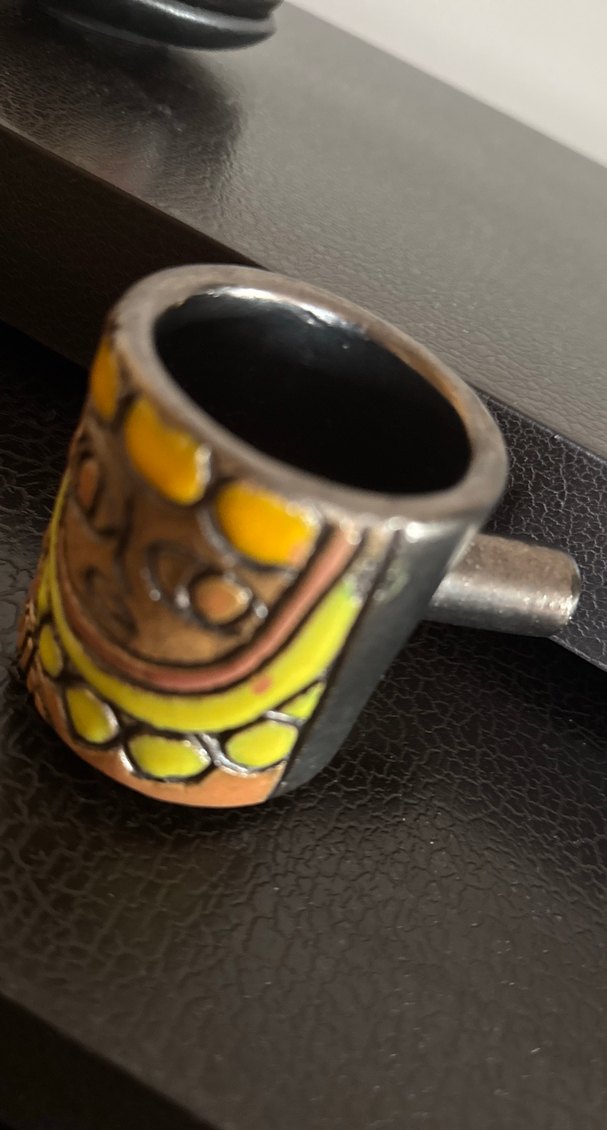 Renkli Desenli Seramik Fincan Seti - Görsel 2