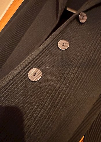 Düğmeli Midi Kadın Trko ceket - Görsel 4