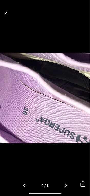 36 Beden mor Renk Superga yeni orjinal