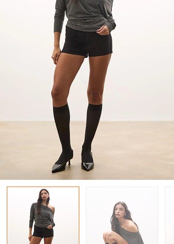 Gri Çizgili Detaylı Bluzu - Görsel 2