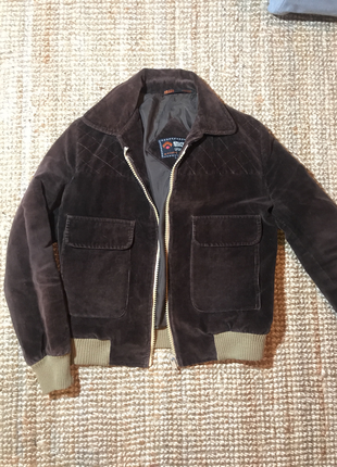 Vintage Love Koyu kahve kadife bomber