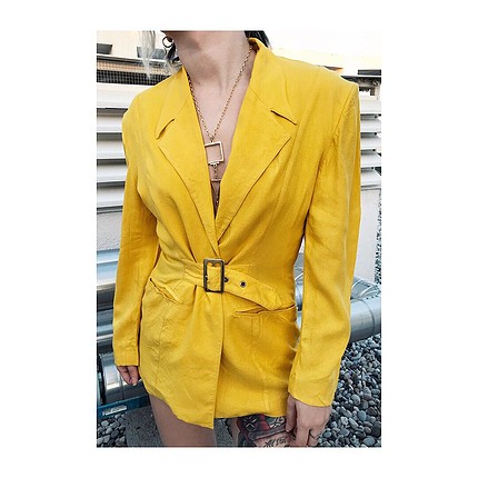 Vintage Love Keten dokulu ceket