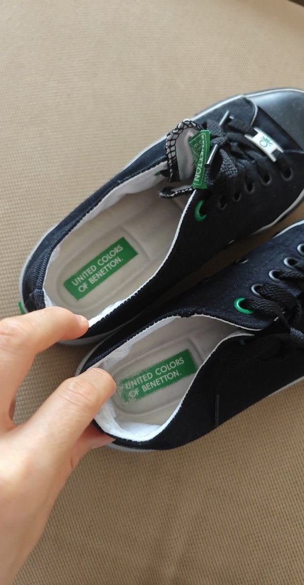 Kadın Yeşil Bennetton Spor Ayakkabı Velcro Detaylı - Görsel 5