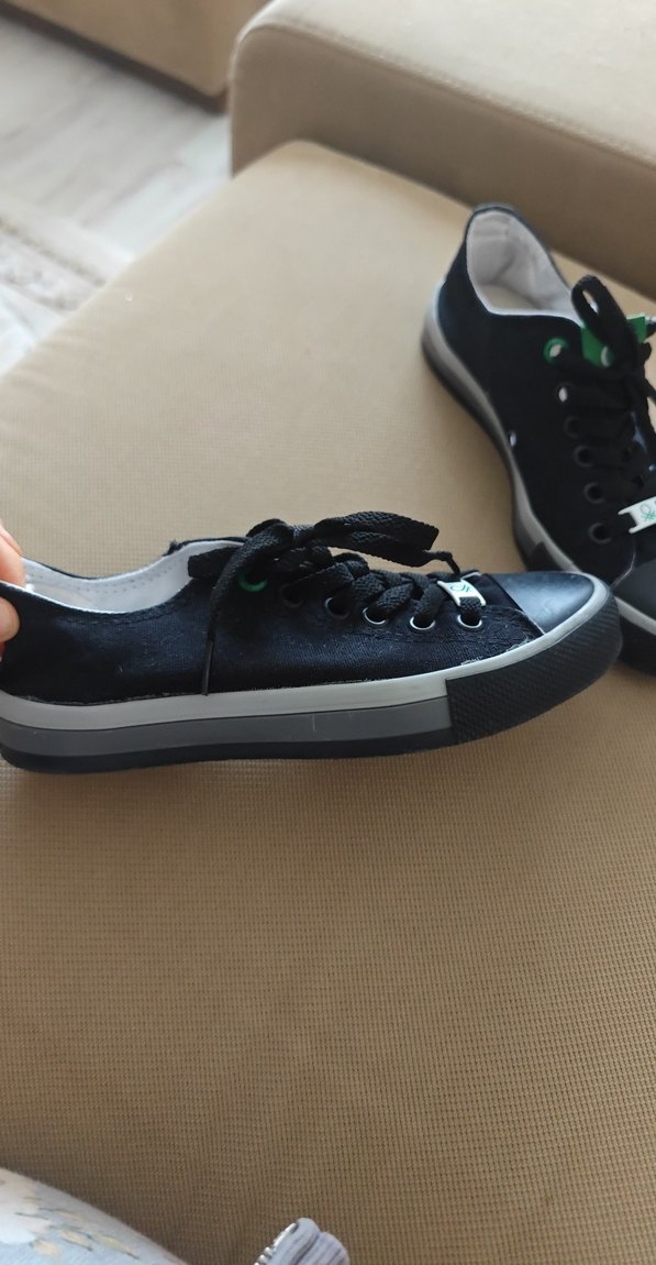 Kadın Yeşil Bennetton Spor Ayakkabı Velcro Detaylı - Görsel 2