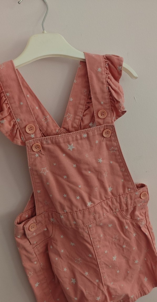 Kız Çocuk Pembe Fırfırlı Tulum4-5 yaş - Görsel 2