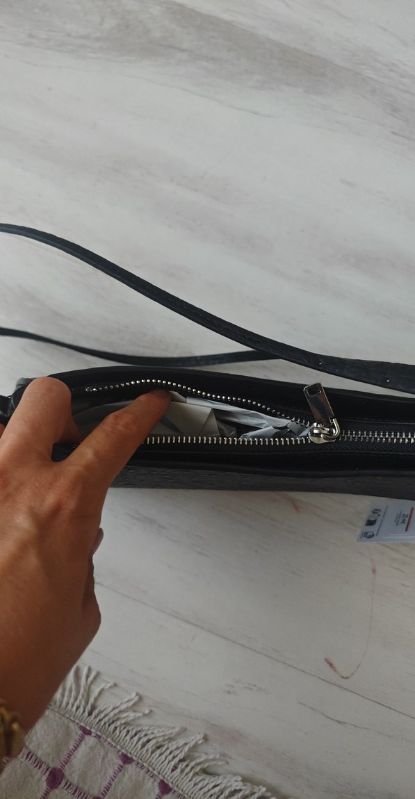 Siyah Deri Minimalist Kadın Çanta - Görsel 3