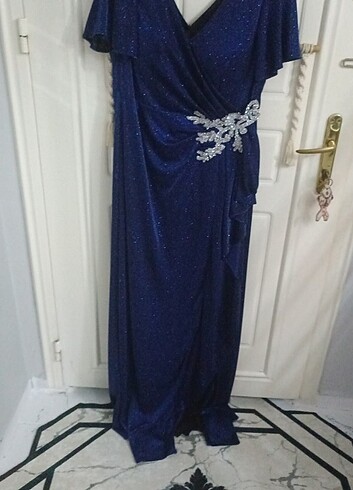 Lacivert abiye 50 beden 
