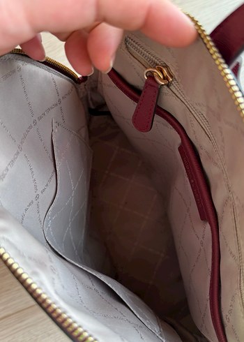 Michael kors Bordo Deri Kadın Sırt Çantası - Görsel 3