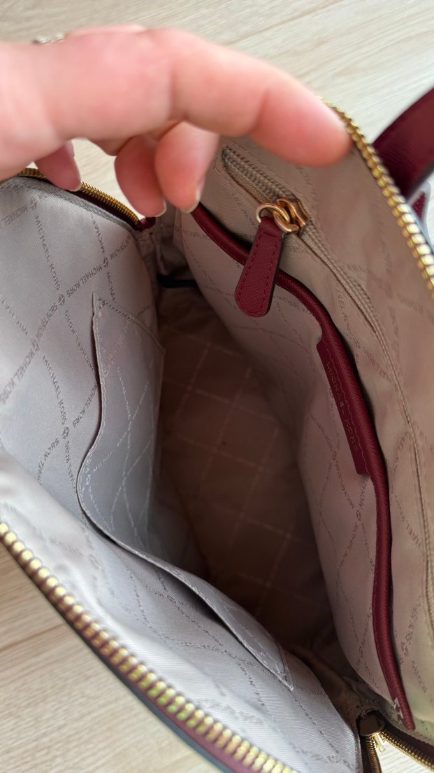 Michael kors Bordo Deri Kadın Sırt Çantası - Görsel 3