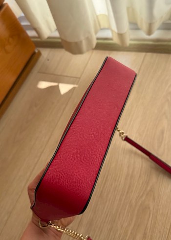 Michael Kors Klasik Kırmızı Deri Çapraz Çanta - Görsel 3