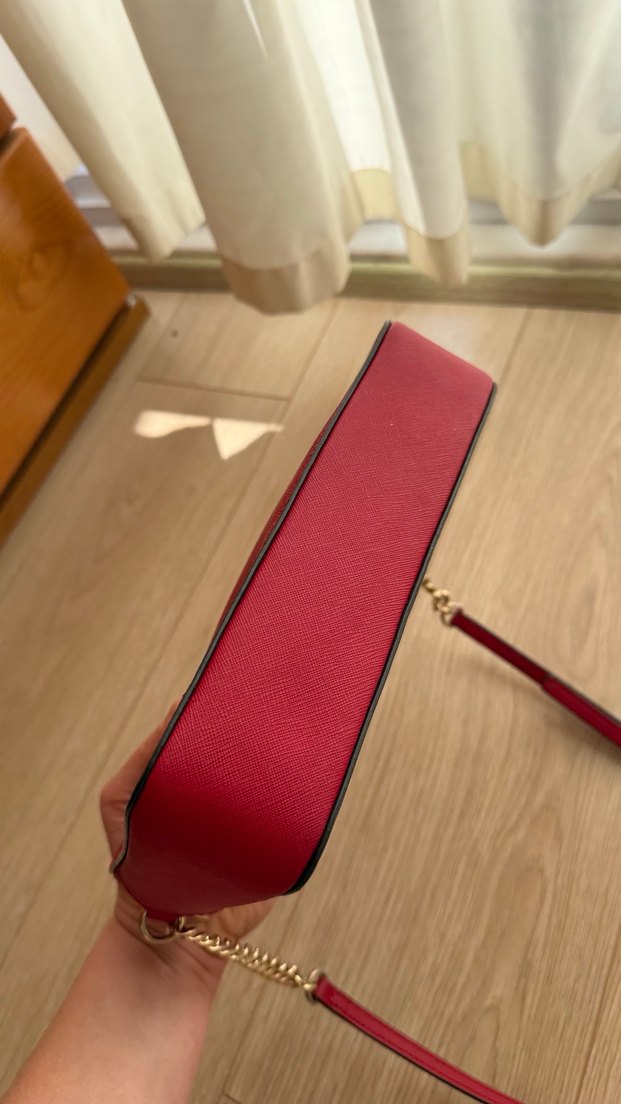 Michael Kors Klasik Kırmızı Deri Çapraz Çanta - Görsel 3