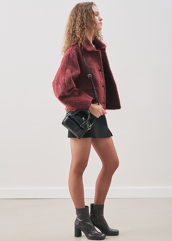 MANUKA BOUCLE KISA KABAN - Görsel 2