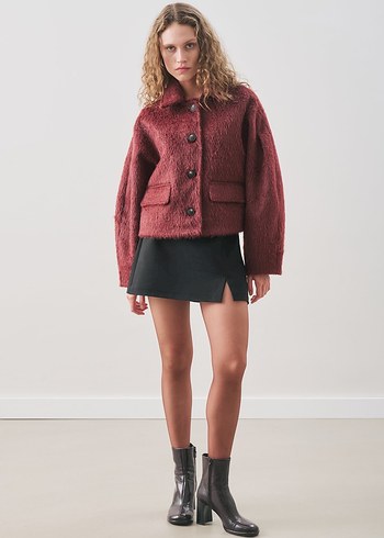 MANUKA BOUCLE KISA KABAN - Görsel 3