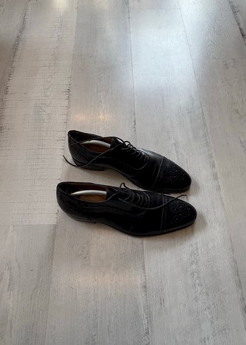 Siyah Erkek Deri Klasik Bağcıklı Ayakkabı - Görsel 2