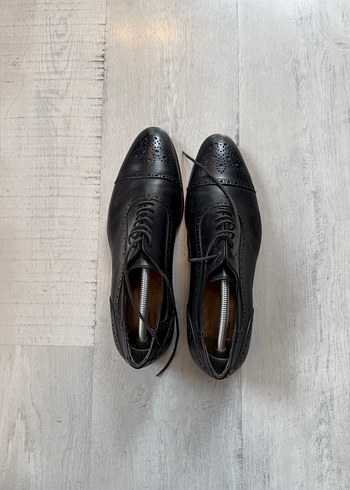 Siyah Erkek Deri Klasik Bağcıklı Ayakkabı - Görsel 4