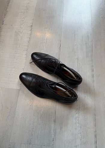 Siyah Erkek Deri Klasik Bağcıklı Ayakkabı - Görsel 5