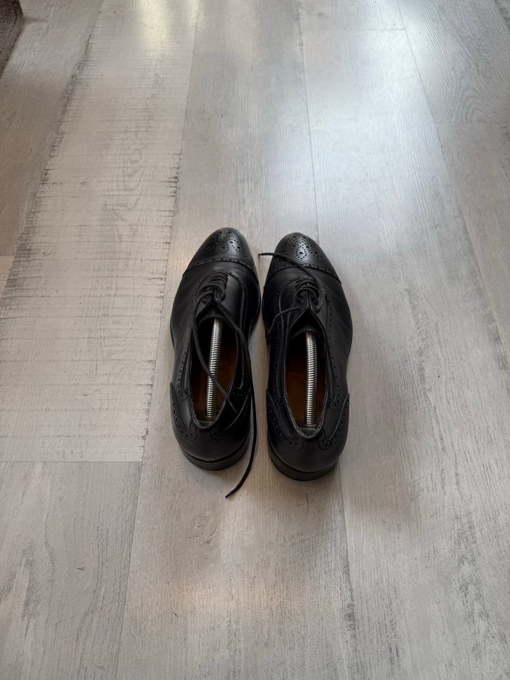 Siyah Erkek Deri Klasik Bağcıklı Ayakkabı - Görsel 3