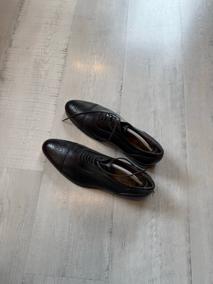 Siyah Erkek Deri Klasik Bağcıklı Ayakkabı - Görsel 5