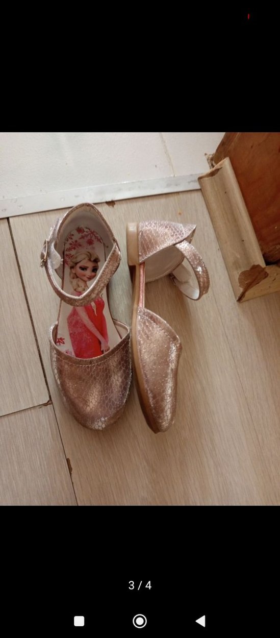 Pembe Simli Kız Çocuk Babet Ayakkabı - Görsel 4