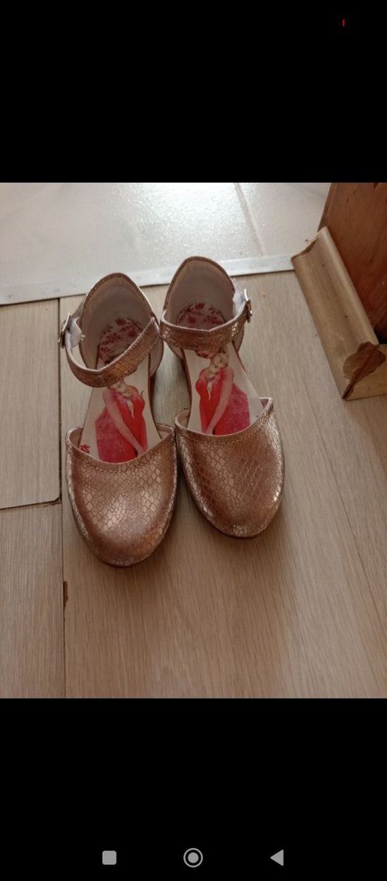 Pembe Simli Kız Çocuk Babet Ayakkabı - Görsel 3