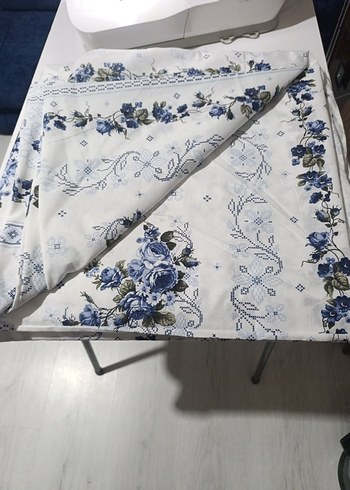 Diğer Beyaz mavi çiçekli nevresim