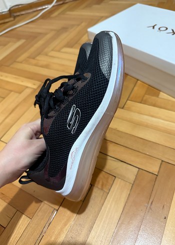 Siyah Bağcıklı Kadın Spor Ayakkabı - Görsel 4