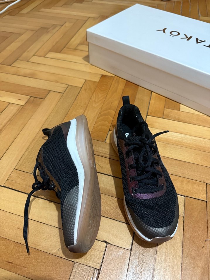 Siyah Bağcıklı Kadın Spor Ayakkabı - Görsel 2