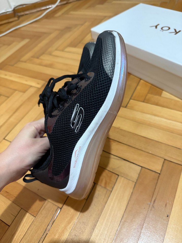 Siyah Bağcıklı Kadın Spor Ayakkabı - Görsel 4