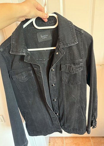 Siyah denim ceket - Görsel 3