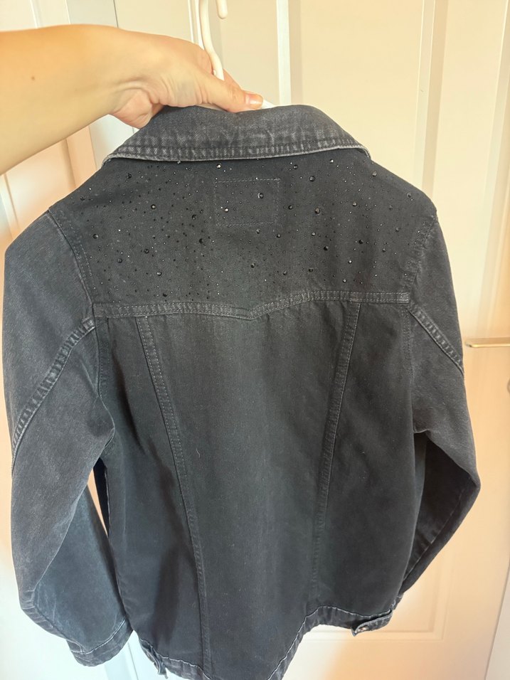 Siyah denim ceket - Görsel 4