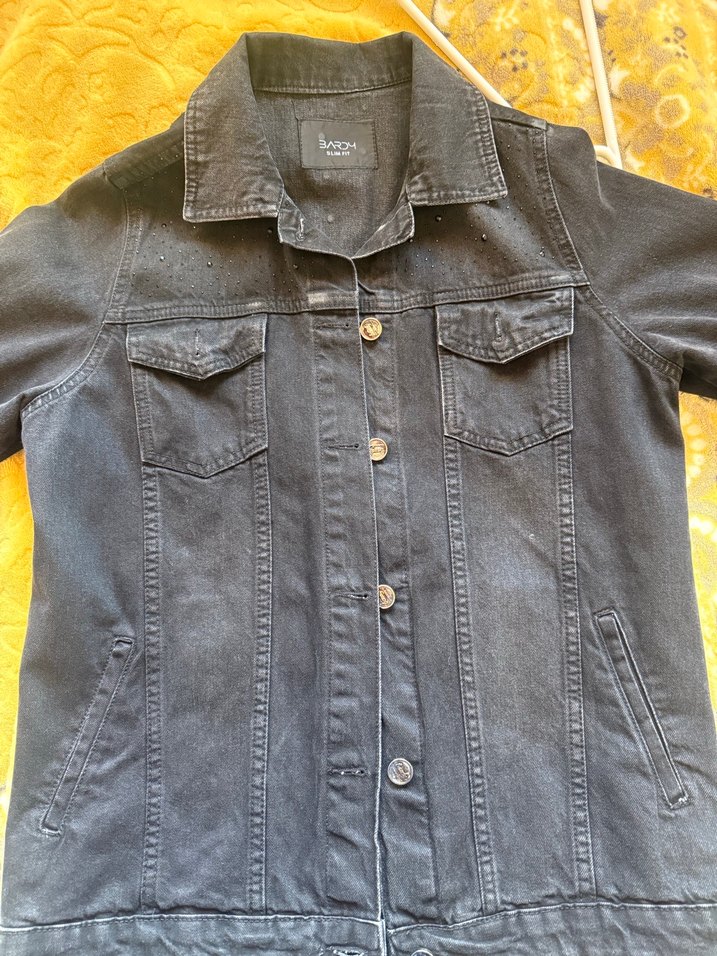 Siyah denim ceket - Görsel 2