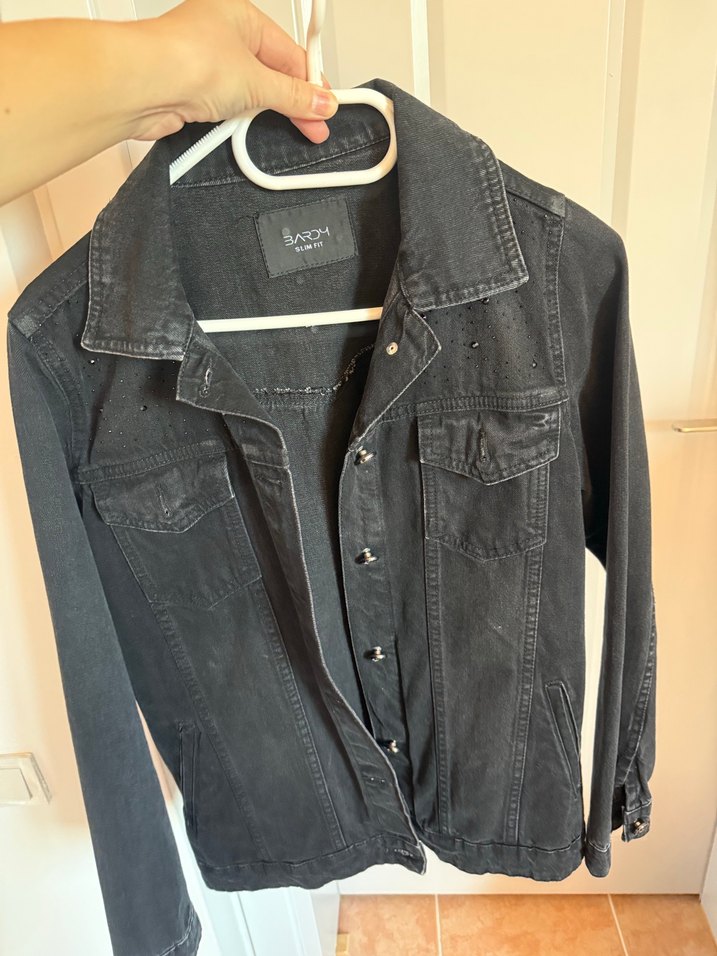 Siyah denim ceket - Görsel 3