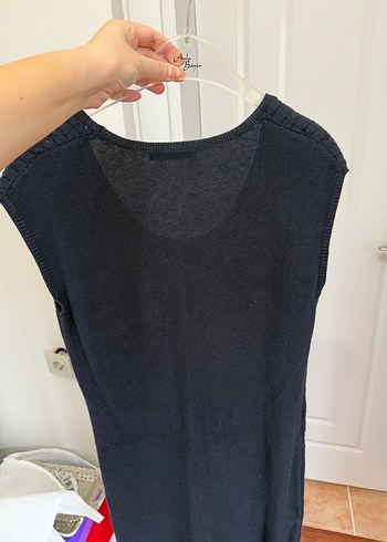 Siyah Örgü Kolsuz Midi Elbise - Görsel 2