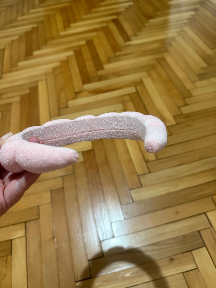 Pembe Kadın Peluş Saç Bandı - Görsel 4