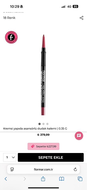 Flormar dudak kalemi