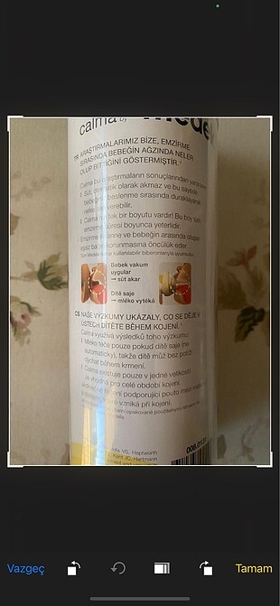 Beden sarı Renk Medela Calma Biberon 150 ml