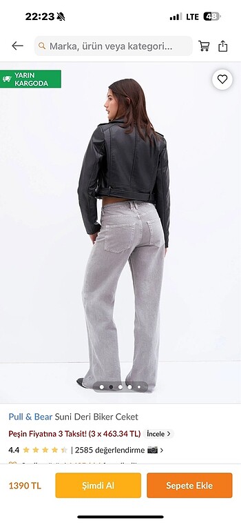 l Beden pull and bear deri ceket