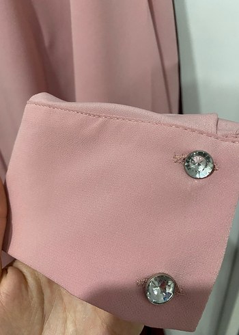 Diğer Dantel Detaylı Pembe Hamile Bluzu