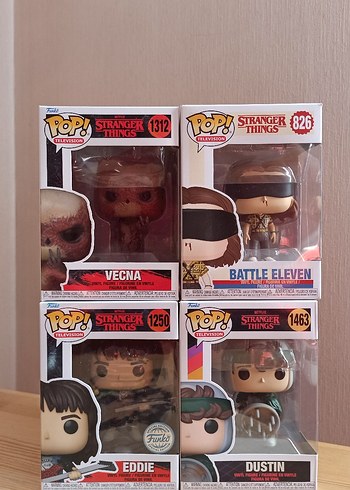 Stranger Things Funko Pop - Vecna, Battle Eleven, Eddie, Dustin