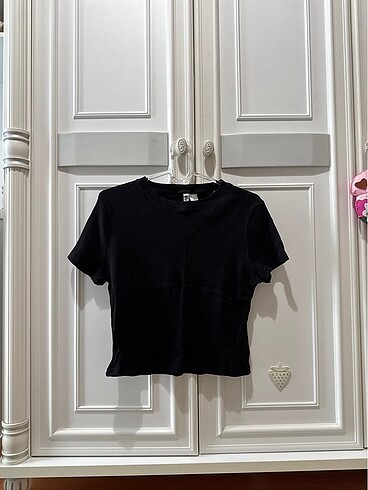 H&M siyah crop