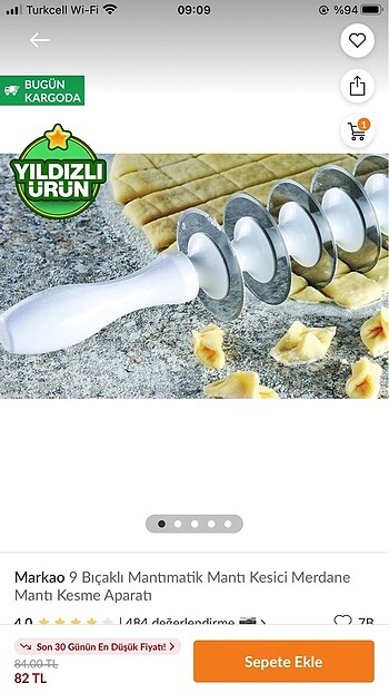 Mantı kesme aparatı