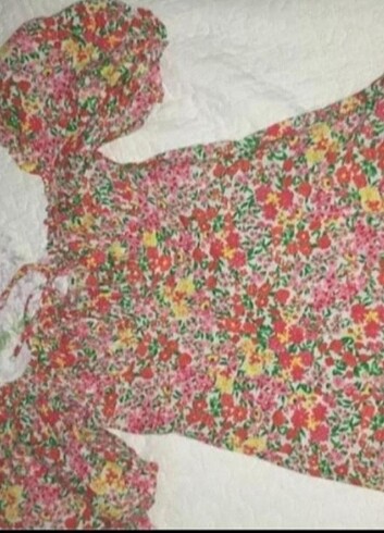 36 Beden çeşitli Renk Koton çiçekli günlük elbise