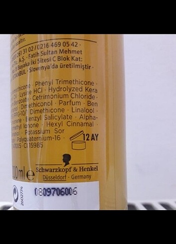 Schwarzkopf Gliss ultimate oil elixir sıvı sac kremi