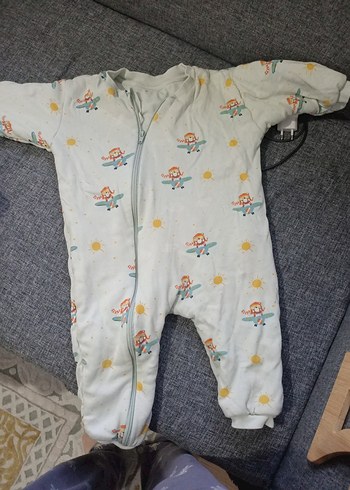 Renkli Baskılı Fermuarlı Bebek Erkek Tulumu - Görsel 2