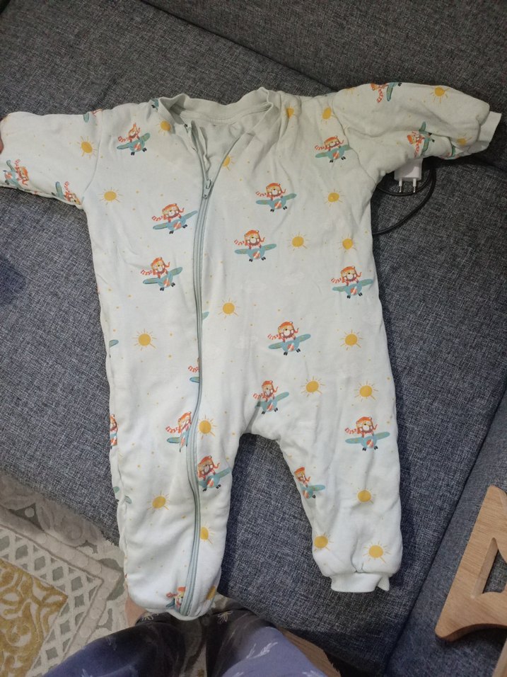 Renkli Baskılı Fermuarlı Bebek Erkek Tulumu - Görsel 2