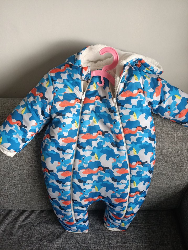 Renkli Bağlama Desenli Bebek Kayak Tulumu - Görsel 2