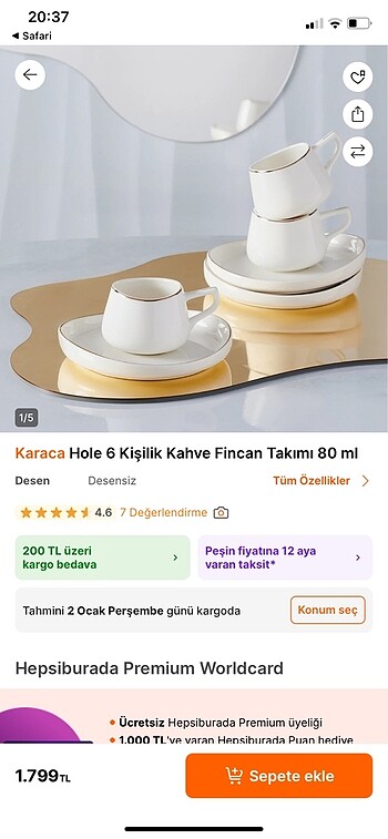 Karaca fincan