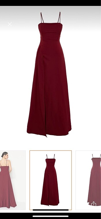 36 Beden bordo Renk Trendyolmilla abiye elbise