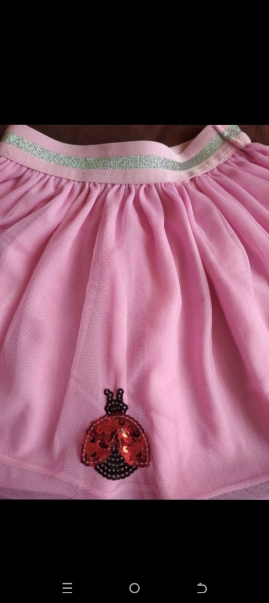 Pembe Nakışlı Kız Çocuk Fırfırlı Etek - Görsel 2